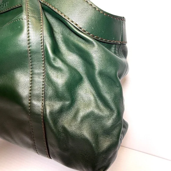 Hogan Dark Green Leather Shoulder Bag - Picture 6 of 12
